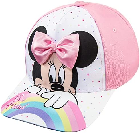 Ružičasta bejzbolska kapa Minnie Mouse za djevojčice-dob 2-4 godine-podesivo zatvaranje na čičak