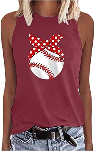 Ženske bejzbolske majice, ljetne majice bez rukava, vrhovi, smiješni grafički prsluci, ležerna majica za Bejzbol igre, majice za vježbanje