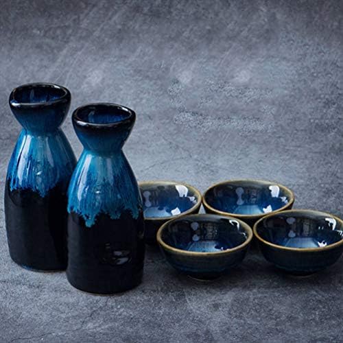 Sake čaj set porculan sake set 4pcs japanski stil keramika sake pića posuda šalice vino sake šalice vintage čajne šalice za čaj kava