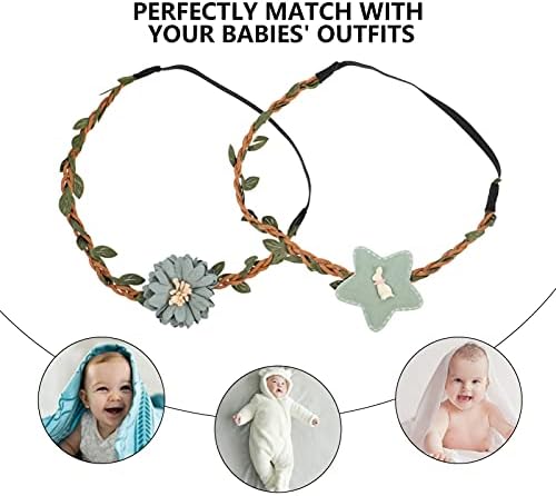 2pcs trake za glavu za djevojčice elastična mašna cvijet zvijezda trake za glavu traka za kosu pribor za kosu za malu djecu novorođenčad