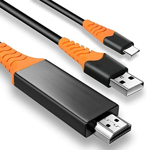 Tek Styz, Orange PRO USB-C HDMI radi za Samsung Galaxy Tab S5e / Galaxy Tab S6 u 4k rezoluciji sa priključkom za napajanje, 6-noga