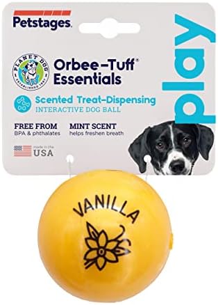 Interaktivna igračka za doziranje poslastica za pse s mirisom vanilije, Žuta
