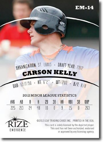 Carson Kelly 2012 RIZE ROOKIE Inaugural Edition EMINCENCE RC