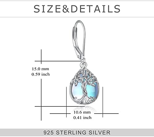 925 Sterling srebrne naušnice Viseće hipoalergene naušnice za žene i djevojke