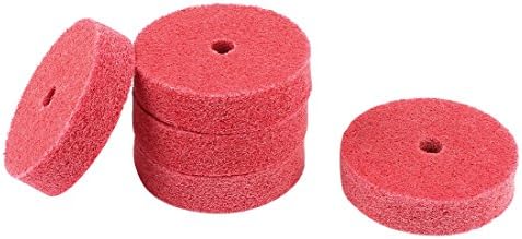 UXCELL 75 mm x 20 mm crveni najlon abrazivno poliranje kotača 5 pcs