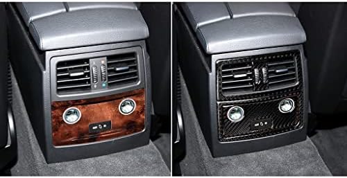 ScoorCar Auto Stražnji klima uređaj Dekor Okvir za utični otvor Otvori Oprema s poklopcem naljepnice od karbonskih vlakana za BMW E60