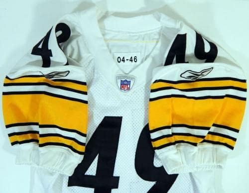 2004. Pittsburgh Steelers Postell 49 Igra izdana White Jersey 46 DP21124 - Nepotpisana NFL igra korištena dresova