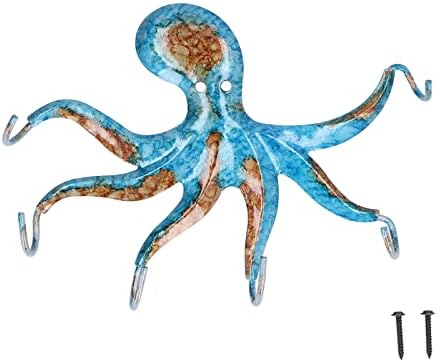 Držač ključeva za hobotnicu, jedinstveni oblik kuka za hobotnicu, metalne kuke Zidna kuka za hobotnicu, ušteda prostora metalne kuke