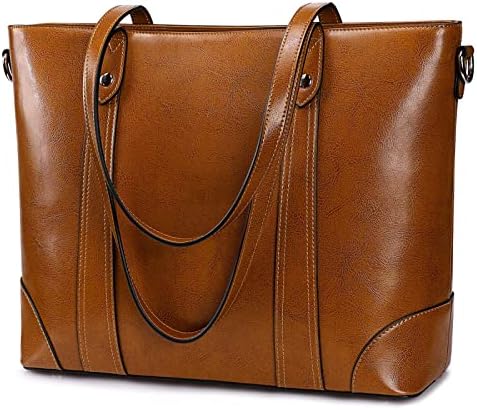 S-Zone kožna torba za torba za žene u uredu za rame od 15,6 inča Radna aktovka