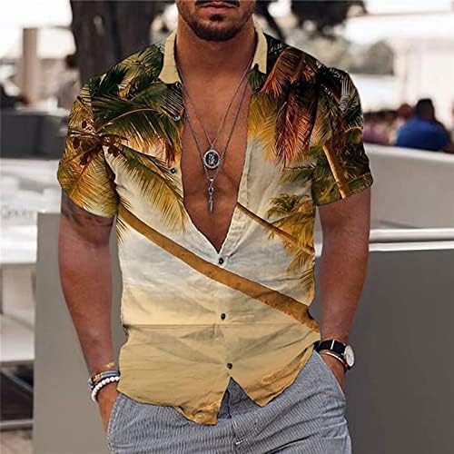 2023 Preveliki havajski gumb Down Men T majice smiješne tiskanje grafičke majice casual plaže kratki rukavi ljetni vrhovi