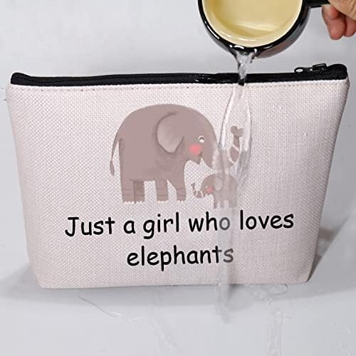 VAMSII Slonovi Pokloni za žene Putničke toaletne torbe samo djevojčica koja voli slonove za zatvarači poklon za ljubitelje slonova