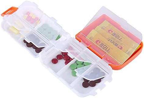 Prijenosna kutija za tablete s 8 odjeljaka, putni organizator tableta otporan na vlagu, držač spremnika za lijekove i vitamine