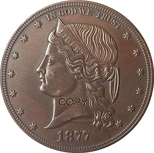 1877. Sjedinjene Države kovanice od $ 1 dolara Kopirajte Kopiranje ukrasa za prikupljanje poklona