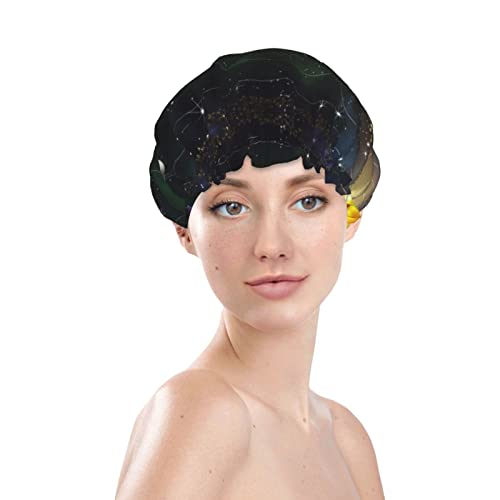 Vanjski svemirski galaksija Univerzum Tiskani kapu za tuširanje, vodonepropusne kape za kupku za višekratnu upotrebu za žene, muškarce,