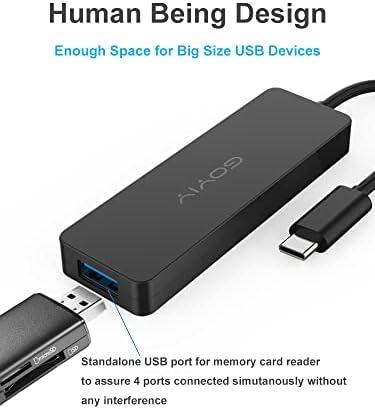USB hub C, ultra-tanki koncentrator podataka GOYIY sa 4 USB 3.0, USB razdjelnik za iMac Pro, MacBook, MacBook Air, Mac Mini /Pro Surface