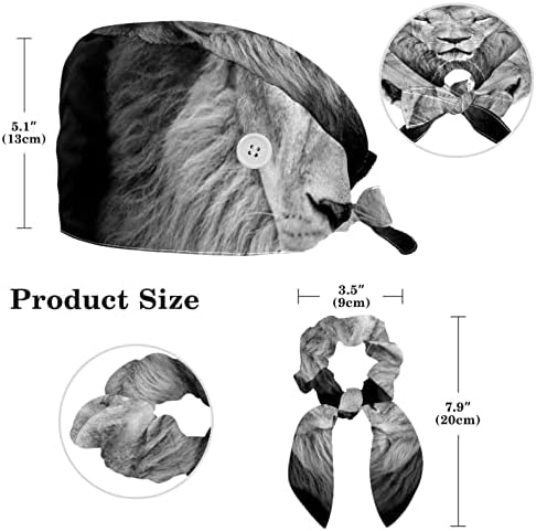 Žene i muške kirurške poklopce s lukom kose škakljiva glava lava Radna šešir jedna veličina