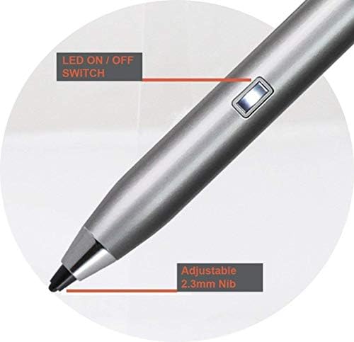 Broonel Silver Mini Fine Point Digital Active Stylus olovka kompatibilna s HP Chromebookom 11 G8 EE 11.6