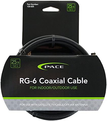 PACE International Premium RG-6 koaksijalni kabel, 25 stopa