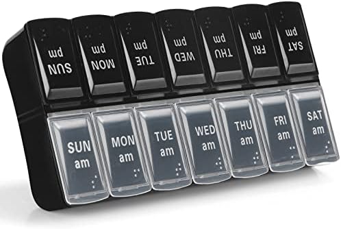 7-dnevni tjedni organizator tableta, velika torbica za tablete 2 puta dnevno, kutija za tablete dva puta dnevno, dnevni organizator