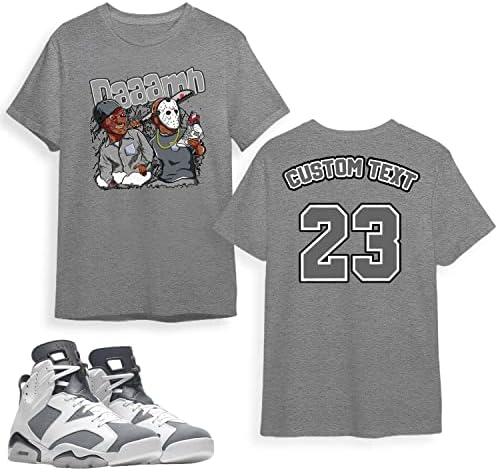 Prilagođeni naziv dvostrana majica za Jordan 6 retro cool siva, tinejdžerska 2-strana poklon majice za tenisice jordan 6s retro cool