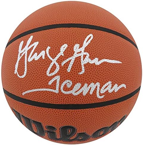 George Gervin potpisao je Wilson Indoor/Outdoor NBA košarku W/Iceman - Košarka s autogramima