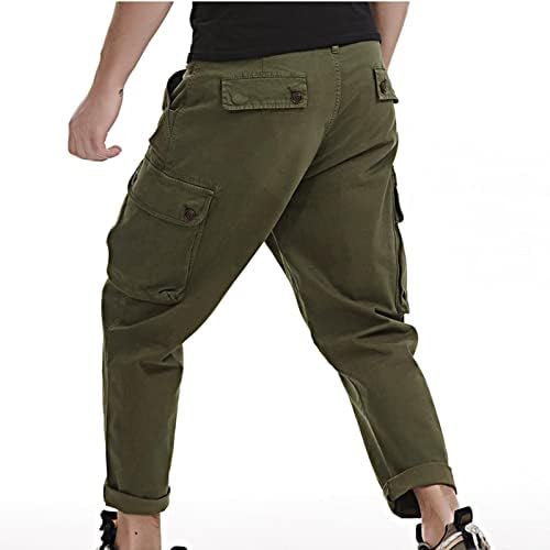 Muške teretne hlače modne traper hlače s džepovima na otvorenom Plus size sportske hlače Pune dužine