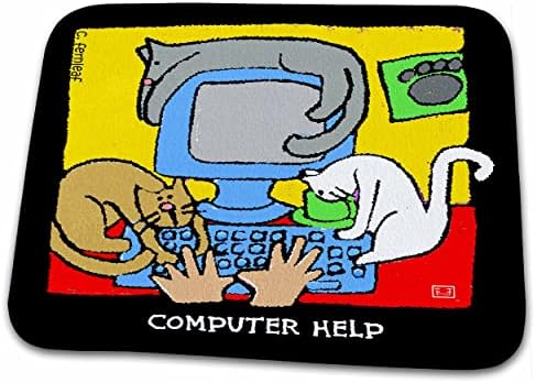 3-inčni računalni pomoćnici, crtane mačke, mačke, mačke, smiješne mačke. - Prostirke za sušenje posuđa