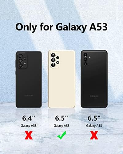 DSSAIRO [3 u 1 za Samsung Galaxy A53 5G futrola, sa zaštitom od 2 pakiranja, zaštita kamere ， tekući silikonski vitak šok zaštitna