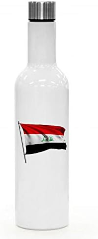 ExpressItbest 25oz izolirano vino/boca s vatalicama - zastava Iraka - Mnoge mogućnosti