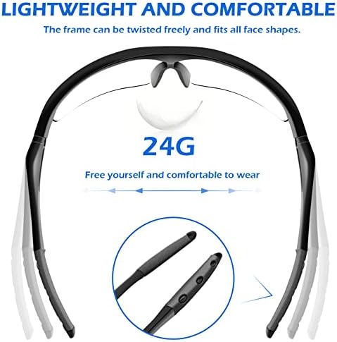 Oxg 6 pakiranje sigurnosnih naočala za muškarce, ANSI Z87.1 Sigurnosne naočale za zaštitne naočale otporne na ogrebotine