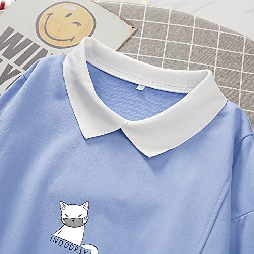 Kiekiecoo slatka mačka grafička dukserica za tinejdžerke moda kawaii estetski džemperi ženski mekani majica s dugim rukavima