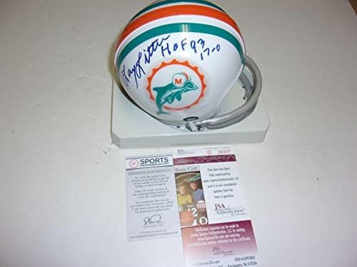 Larrie Little Miami Dolphins, Hof 93 17-0 najnovija Mini kaciga s autogramom MBP / NBP - NFL mini kacige s autogramom