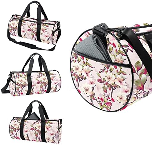 Proljetno cvijeće duffel torba preko ramena platnena putna torba za teretanu sportsko plesno putovanje
