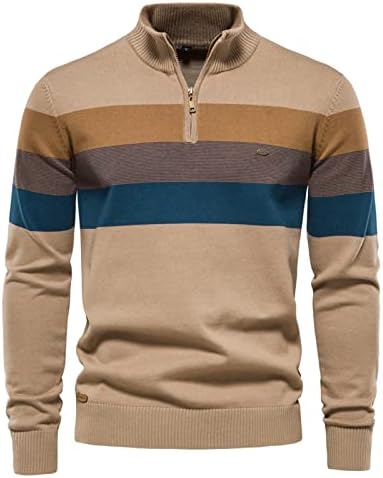 Ymosrh džemperi jesenski novi pol patentni zatvarač britanski muški džemper dugih rukava