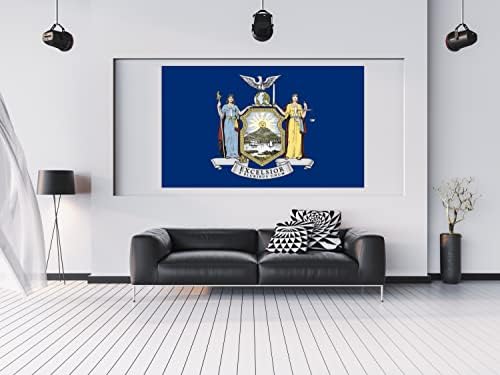 Njujorška državna zastava od 3 do 5 stopa - svijetla boja, UV otpornost i postojanost boje - platnena glava i dvostruki šav od