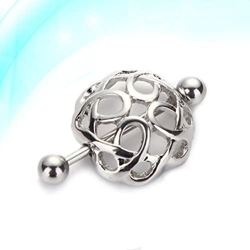 Soimiss 3pcs šuplje srebrne šipke kirurški štit za tijelo štit čelik jedinstveni nakit piercing