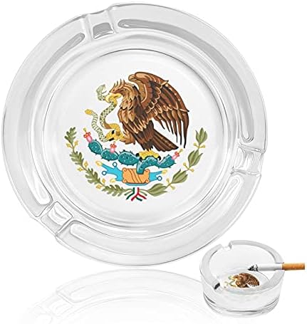 Meksički zastava Eagle Cigarete pušači staklene pepeljare pepela za pepela za kućni ured za stol za stol