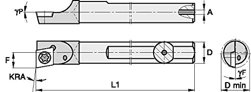 Widia Circle CCBI25065L CCBI Mala rupa za bušenje za okretanje, kut -5 °, karabidna šanka za prodor, 0,25 promjer sjedla, lijevo, 6