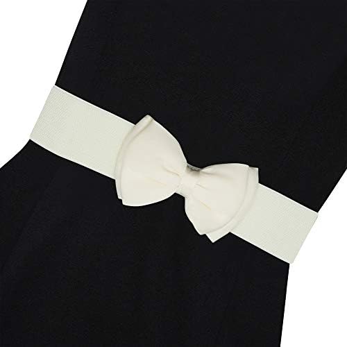 Ro Rox Vera Sash 1950 -ih Vintage Saten Bow pojas Široki elastični pojas za žene - Klasični široki pojas za haljinu, kaput i košulju