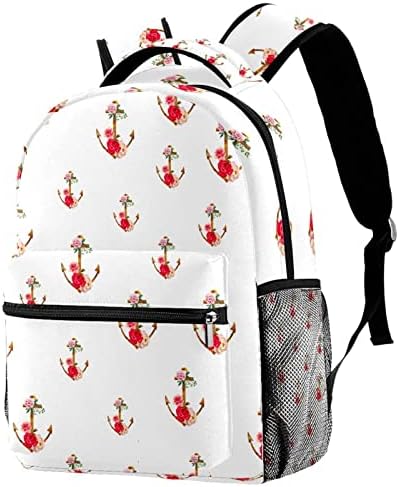 Kapohu crveni cvjetni kupid uzorak strelice casual školski ruksak za dječake djevojčice laptop torba s knjigama za muškarce za muškarce
