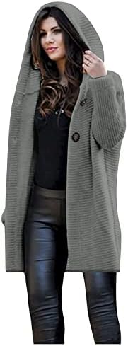 Ženski predimenzionirani džemperi proširena verzija topli kardigan kaputa s kapuljačama s pletenicama jakne za džemper