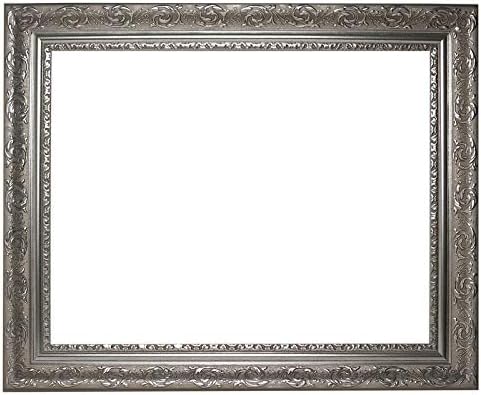 Neumann Bilderrahmen Baroque Frame Silver Fino ukrašen 840 arg, prazan okvir 23,62 x 31½ inča