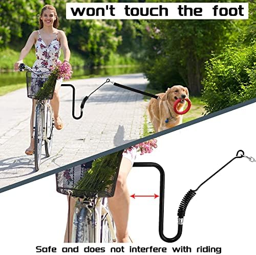 Povodac za pseći bicikl bez ruku, komplet za pričvršćivanje povodca za pseći bicikl s visokim nosačem, jednostavan za ugradnju i uklanjanje,