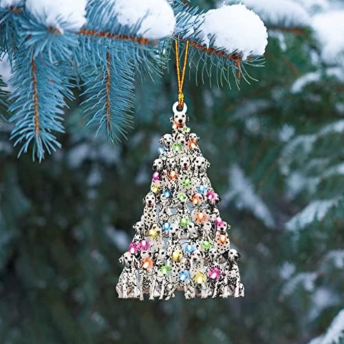 Dalmatinski ljupki poklon drveća za Dalmatian ljubavnicu ukras božićnog drvca ukras bistra plastična viseća kuća za dekoraciju prisutna