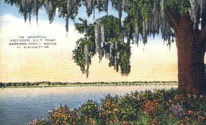 Obala zaljeva Mississippi, Mississippi, razglednica