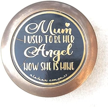 Mama Memorijalni poklon za gubitak majke | Ugravirani kompas mesinga - poklon za omalovažavanje Nekad sam bio njezin anđeoski saučešće
