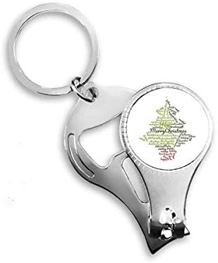 Božićno drvce svečano zimske wordcloud nokat za nokat ring za ključeve otvarač za bočicu za bočicu