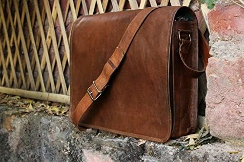 Deenitova smeđa kožna glasnička torba za laptop ručno izrađenu torbu torbu muške torbe za vintage crossbody