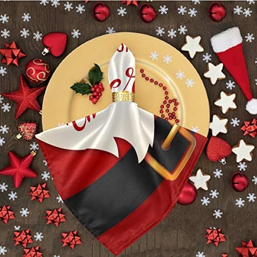 ZZWWR Božićni slatkiš od Djeda Mraza za tisak krpe, set od 1 20 x 20 inča meka i udobna poliesterska večera za obitelj, restoran, vjenčanja,