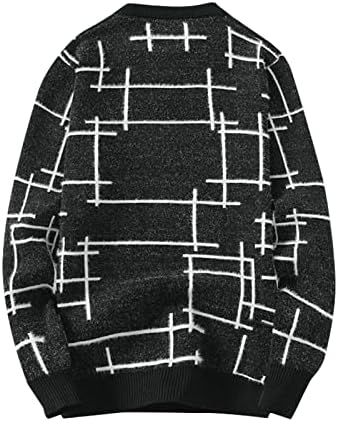 Xiaxogool muški džemper za režiju, muški džemper ležerni blok dugih rukava okrugli vrat muški džemper labavi pleteni pulover
